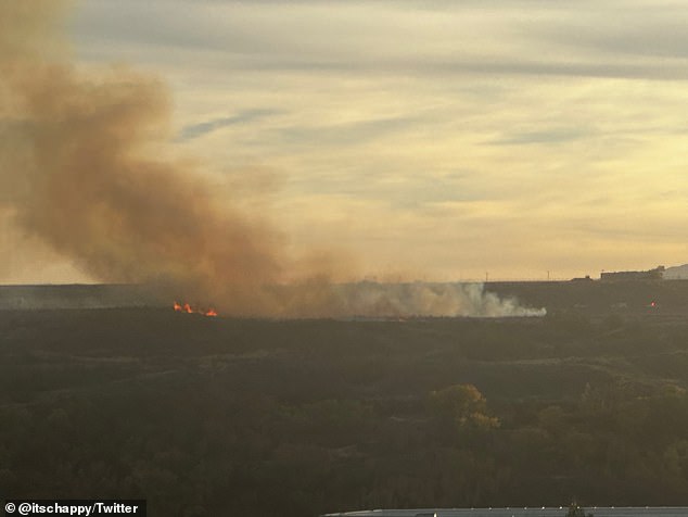 Flames were seen from the crashed plane in Utah after the F-35 jet crashed in October 2022