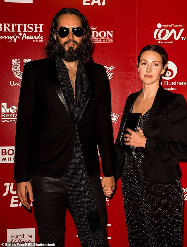 Russell and his wife Laura Gallacher, pictured here in November 2017, share two children