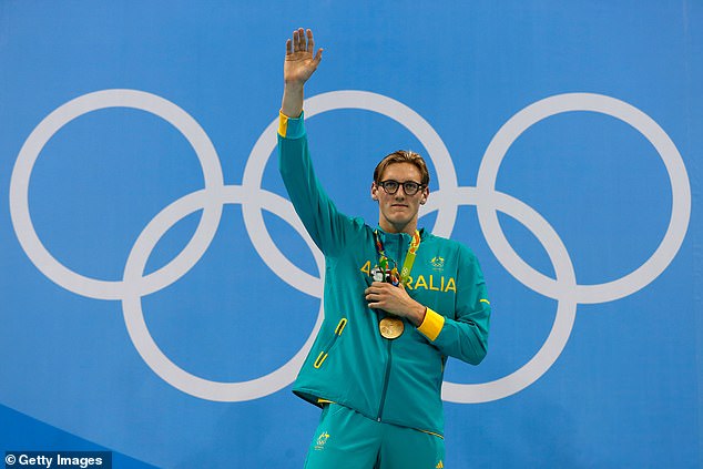 Despite a disappointing performance in Tokyo, Mack indicated he plans to continue swimming and has his sights set on a third Olympic Games in Paris in 2024.  Pictured during the 2016 Olympic Games