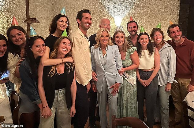 Aspiring TV and podcast producer Julie Balefsky shared photos on her Instagram showing the president stopping by and wishing her a happy birthday while wearing a birthday hat and an 