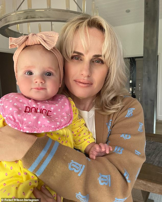 It comes after Rebel opened up about the possibility of adding another child to her family.  Pictured with daughter Royce, one