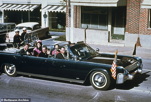 RFK Jr.'s uncle  was assassinated in 1963: Above President John F Kennedy, First Lady Jacqueline Kennedy, Texas Governor John Connally and his wife Nellie Connally ride together in a convertible limousine in Dallas in 1963, shortly before shots were fired.