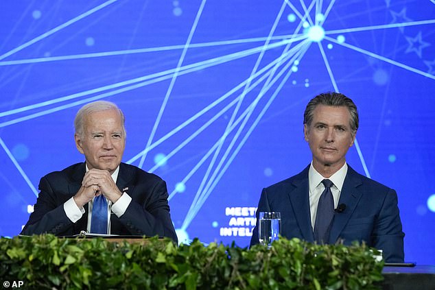 President Joe Biden and California Governor Gavin Newsom are pictured in San Francisco in June