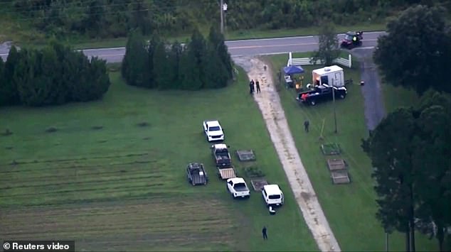 A neatly manicured farm appeared to be the focus of Monday's search