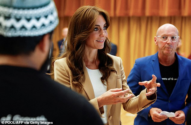 The Princess was deep in conversation as she chatted with frontline staff who work with vulnerable young people