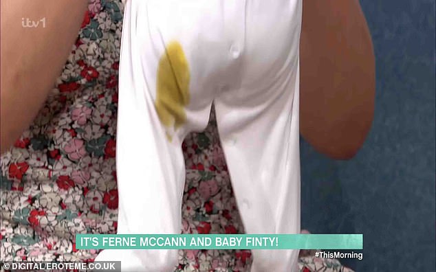 Poo explosion: Ferne appeared on the ITV show on Tuesday, with Craig Doyle joking that there had been a 'major incident' on set before her interview