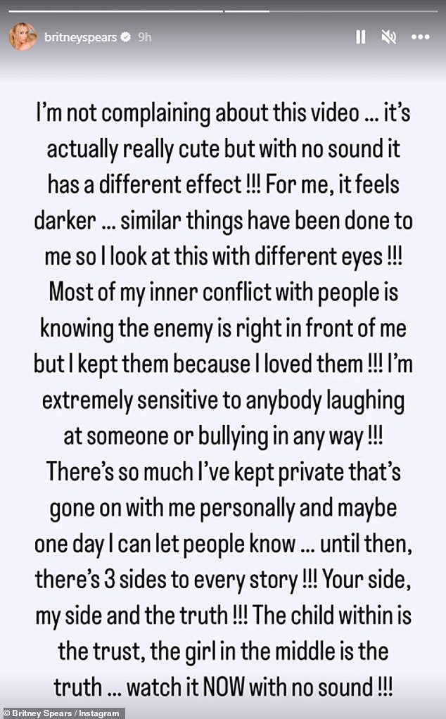 Triggering: She recalled having to deal with 'similar things' that also made her see the clip differently and admitted she was 'extremely sensitive' to bullying