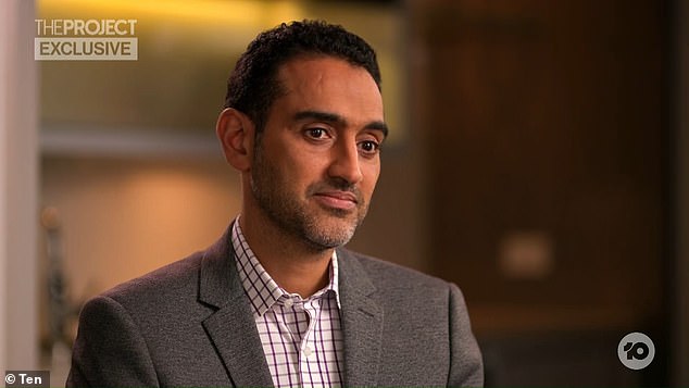 The former AFL star player, 56, spoke to Waleed Aly (pictured) on The Project and revealed she was heartbroken after her daughters stopped speaking to her following her sex change