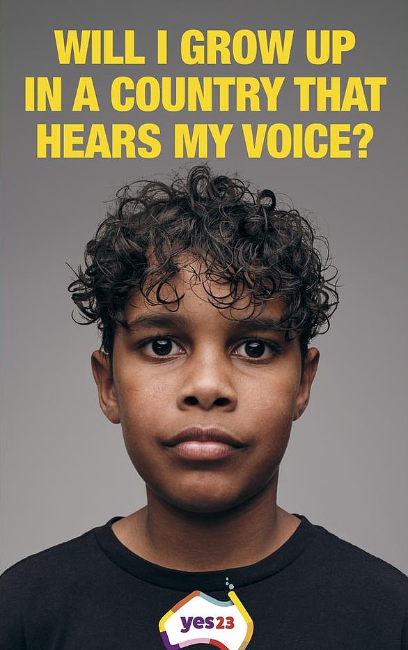 Sky News presenter Andrew Bolt brutally broke into latest Yes campaign advert featuring young Indigenous boy (pictured)