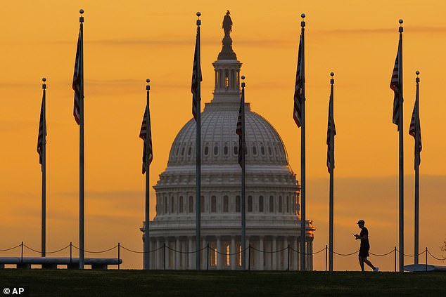 Congress must fund the government after September 30 to avoid a shutdown at the end of the month.  Pictured is the US Capitol in Washington DC