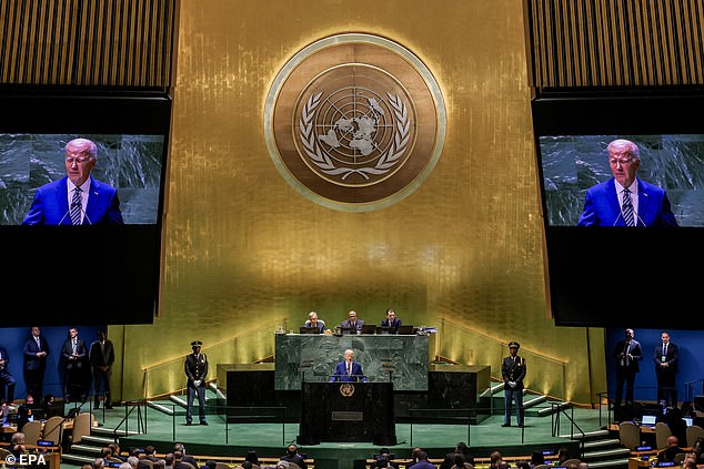 President Joe Biden addressed the United Nations General Assembly in New York on Tuesday.