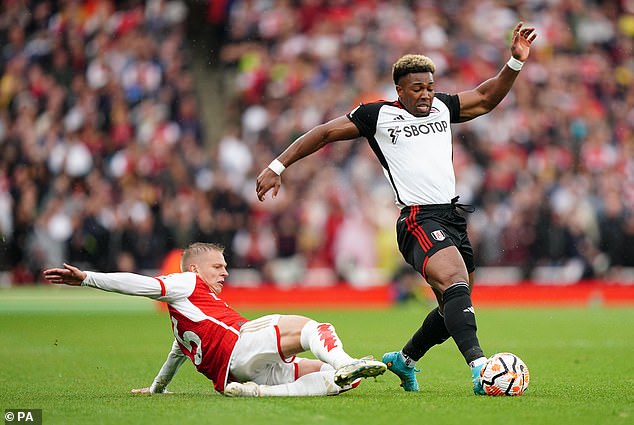 Adama Traore (right) is also in the top ten, with a top speed of 36.64 km/h