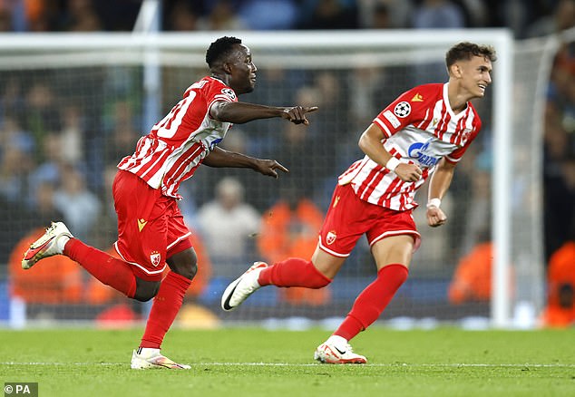 Osman Bukari shocked Manchester City by opening the score in the first half of the match