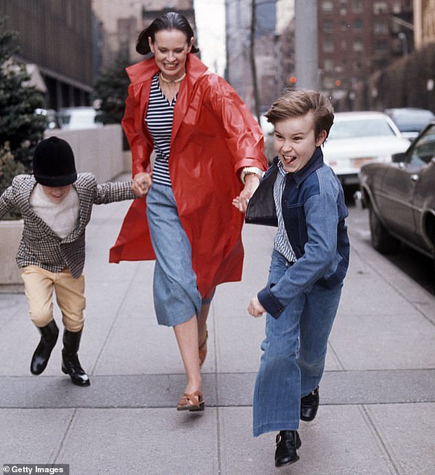 Anderson's late mother, Gloria, was an iconic New York socialite, fashion designer, and author.  Photographed in 1976