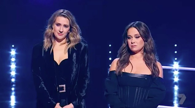 The superstar judge, 32, had to eliminate either Tarryn or Nyree (pictured) after competing for a place in the semi-finals.  However, the For You hitmaker couldn't choose between the two 