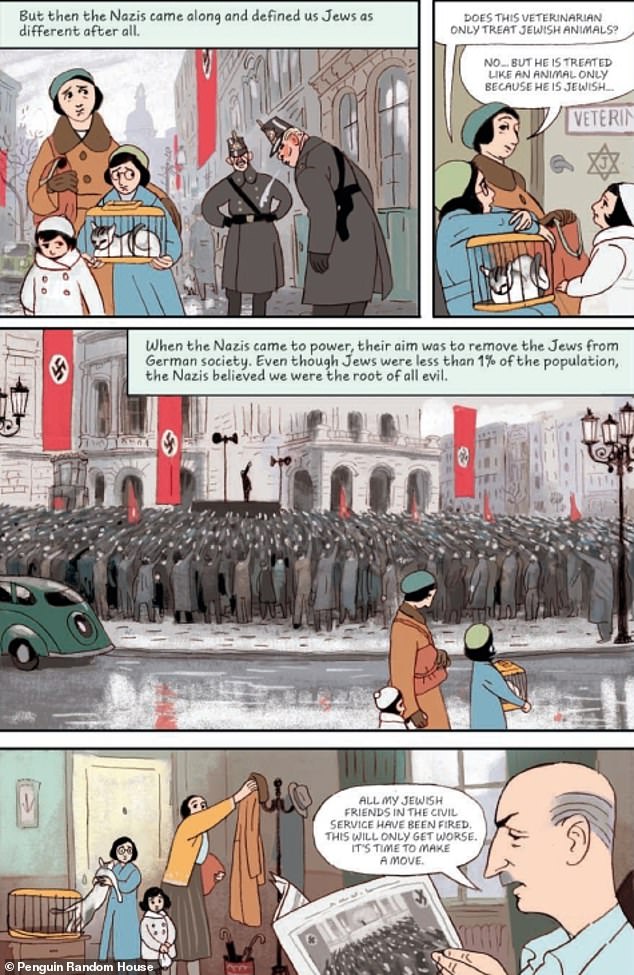 An image taken from the graphic novel adaptation of Anne Frank's diary