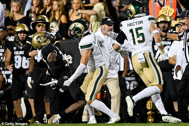 Blackburn hit Colorado player Travis Hunter near the sidelines during Saturday's rivalry game