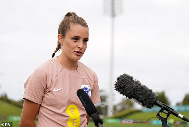 The FA has hired a local AV company for media equipment and technicians during the World Cup (England star Ella Toone, pictured)