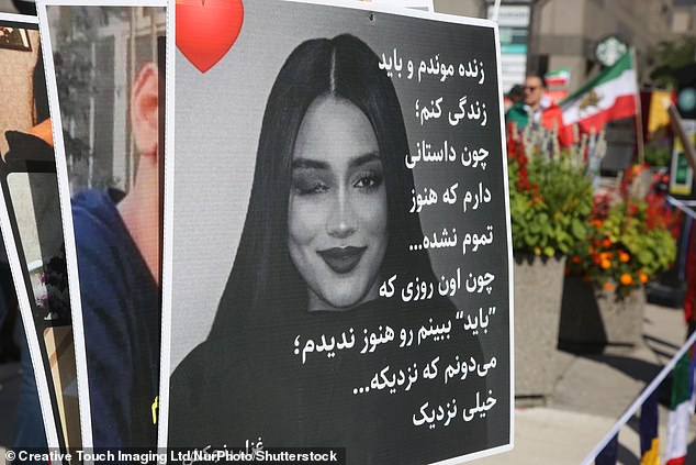 Mahsa Amini, 22, died in September 2022 while being detained by Iran's morality police, who accused her of letting her hijab slip.