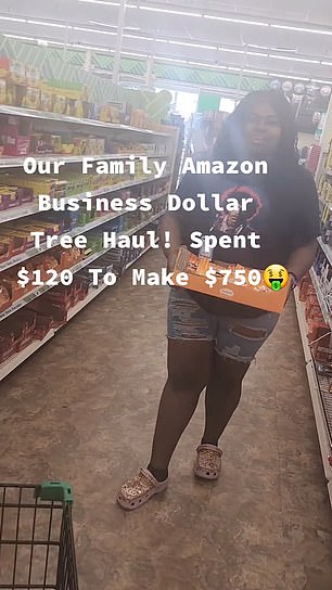 The mother of five, originally from Ohio, said her family resells the discounted products online for up to five times the original price.