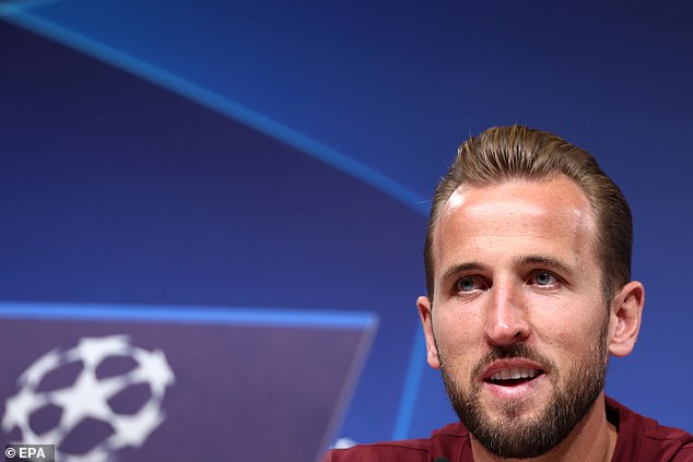 The England captain speaks at a press conference ahead of Bayern against Man United on Wednesday.