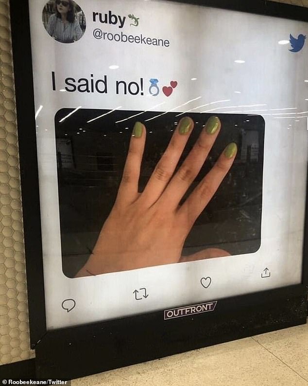 Elsewhere, a London woman tweeted a photo of her hand and wrote 