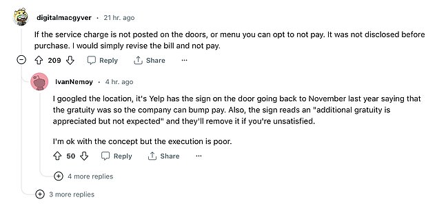 Reddit users had strong opinions on service fees