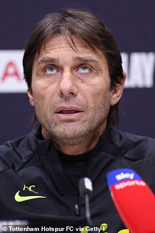 Conte (pictured) launched a verbal attack on the club before his sacking last season