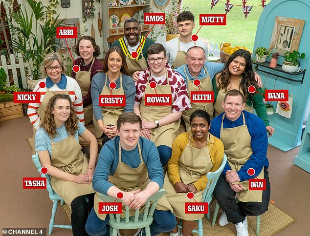 The line-up: Launching at 8pm on Channel 4 on Tuesday September 26, Great British Bake Off will see 12 amateur but passionate bakers compete in a desperate bid to win.