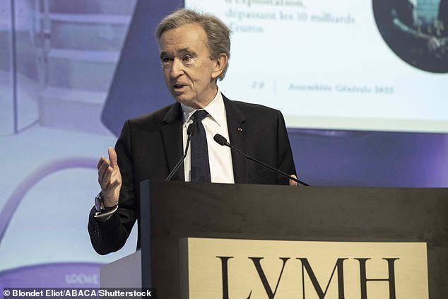 Bernard Arnault, 74, is the head of luxury goods conglomerate LVMH and owns several houses around the world.