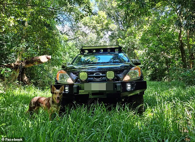 The injured couple became separated when help arrived, with the female passenger running off the road while the man limped into Ms Skinner's Mazda BT-50 (pictured) and attempted to run her over.