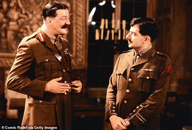 Stephen Fry and Rowan Atkinson in a Blackadder Goes Forth sketch broadcast on 12 March 1999 as part of the 1999 Red Nose Day campaign