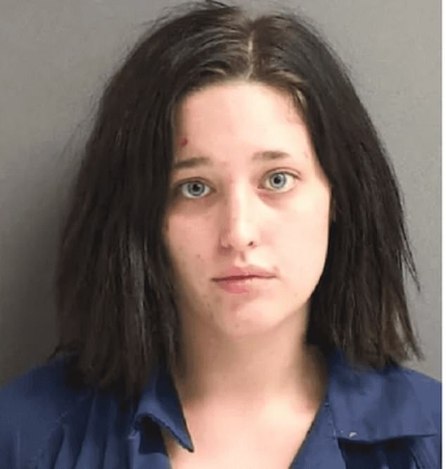 Brianna Lafoe, 19, and Sierrah Newell, 20 (pictured) were arrested outside the bar early in the morning when police responded to a call from concerned onlookers.