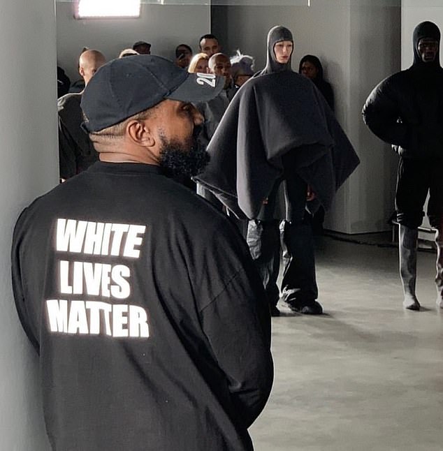 West has faced plenty of controversy since he was photographed wearing a White Live Matter shirt at a Paris Fashion Week event last year.