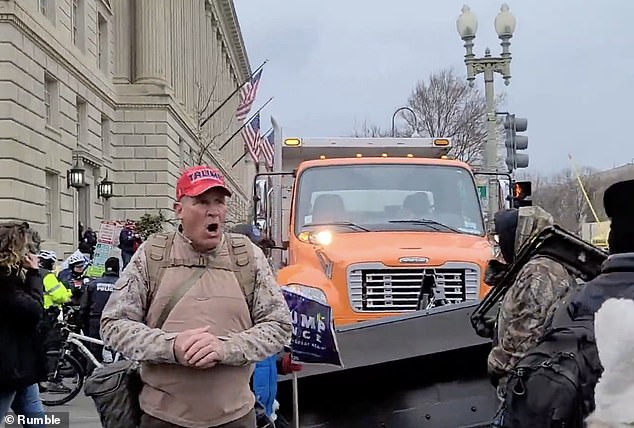 Video of the Capitol riot was used to claim that Epps (pictured) was secretly working with the FBI to launch the January 6, 2021 attack.