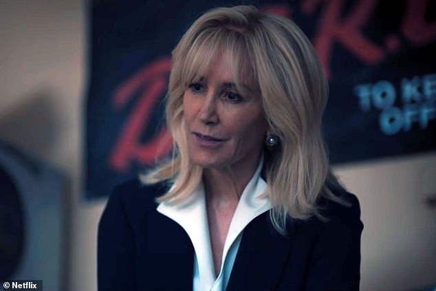 According to the lawsuit, Fairstein, played by Felicity Huffman (pictured) in the drama, suffered 