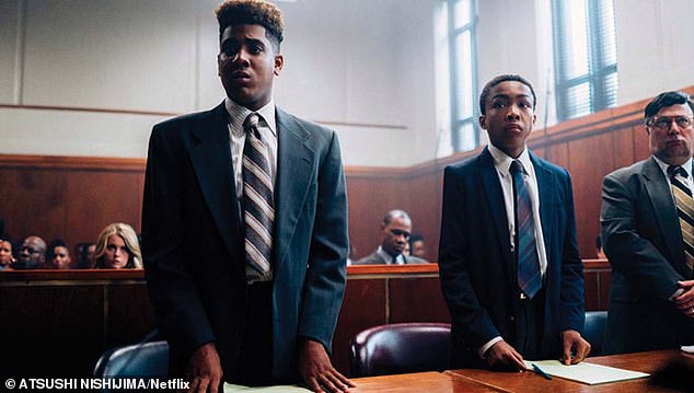 Since the 2019 release of When They See Us (pictured, from the miniseries), Fairstein has lost a book deal, been forced to resign from the Vassar College Board of Trustees and three nonprofit organizations , and faced backlash.  social networks where the hashtag “CancelLindaFairstein” was once trending