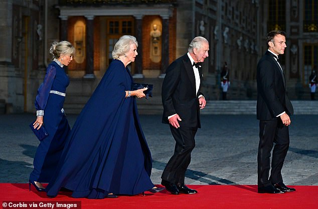 And the trailing tails of the cape provided the drama befitting a new monarch like Camilla.