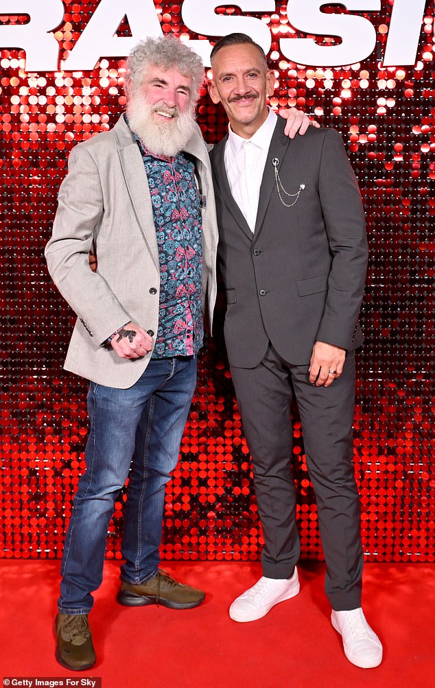 The boys: Steve Evets and Neil Ashton looked very stylish for the evening as Steve wore a loud patterned shirt