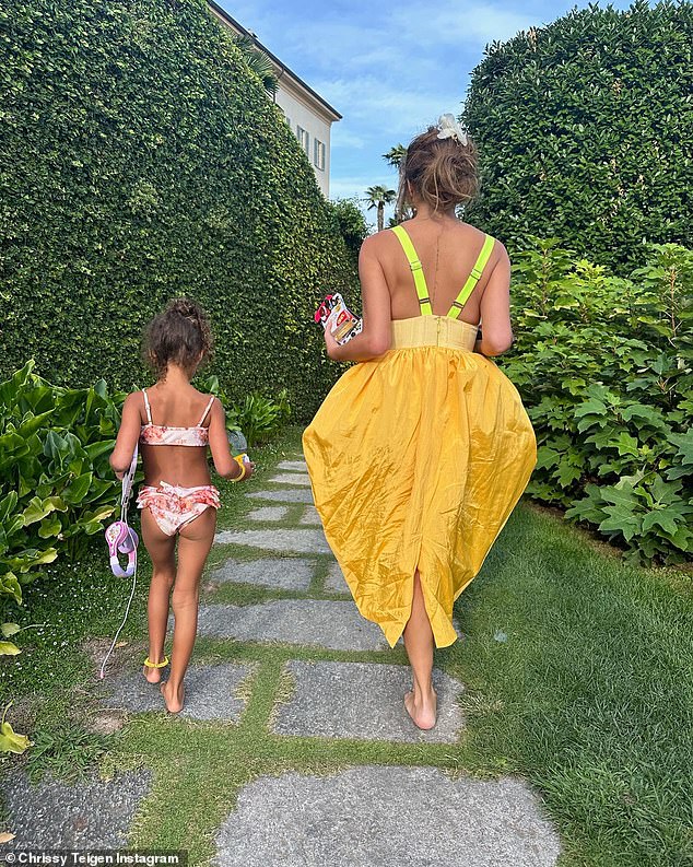 1695258120 375 Chrissy Teigen shares adorable snaps of kids Luna 7 Miles