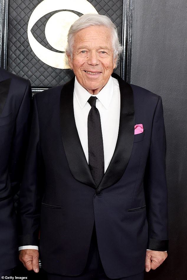 Pictured: Robert Kraft attends the 65th GRAMMY Awards