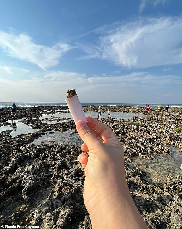 One person even found a discarded cigarette lighter among the rock pools