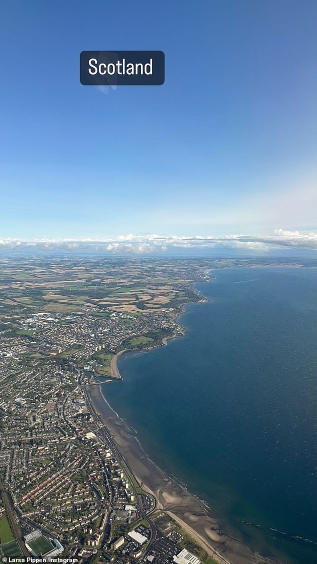 The couple documented their travels on Instagram Stories as they arrived in Scotland on Wednesday, where production on the series has begun