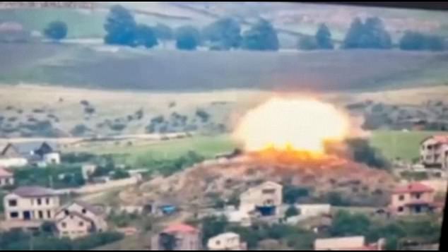 Drone attacks and artillery shells reportedly hit areas around Stepanakert yesterday