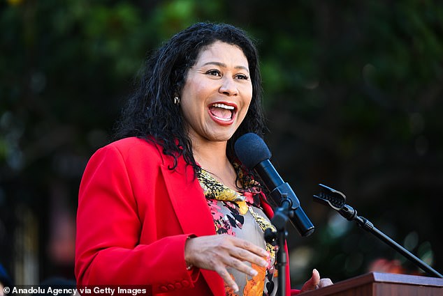 Mayor London Breed speaks during the 9th annual Chinatown Night Out celebration in San Francisco, California, United States on September 6, 2023