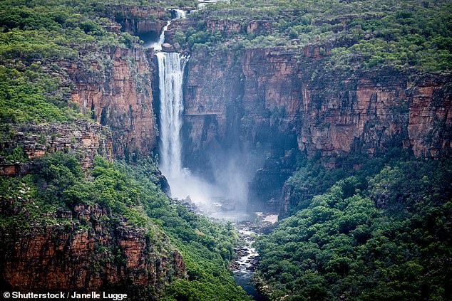 Kakadu National Park (pictured) in the Northern Territory is a World Heritage Site covering a total land area of ​​20,000 kilometers