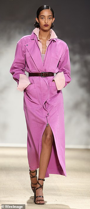 Fashion: The models took to the catwalk to present the Max Mara collection