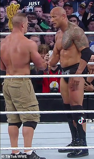 Both men thanked each other before hugging in the ring