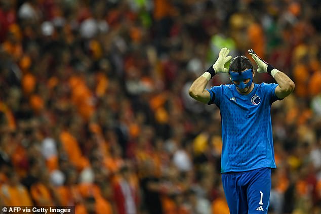 Grabara had to curse his luck after conceding two late goals in Istanbul on Wednesday