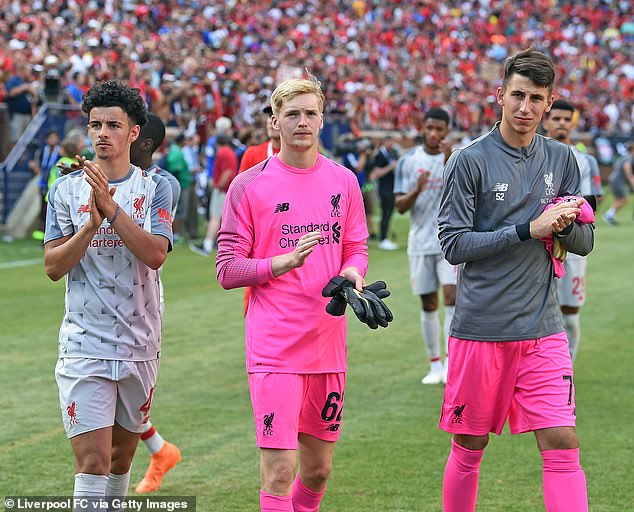 Grabara (right) played at Liverpool for five years, but did not make the first team